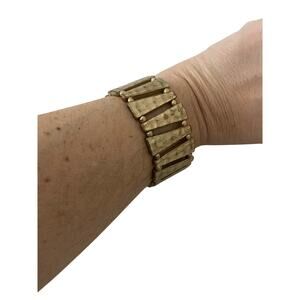 Gold tone triangle cuff bracelet